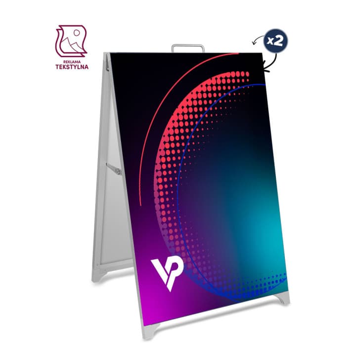 Potykacz aluminiowy outdoor SEG A1 z wymienną grafiką
