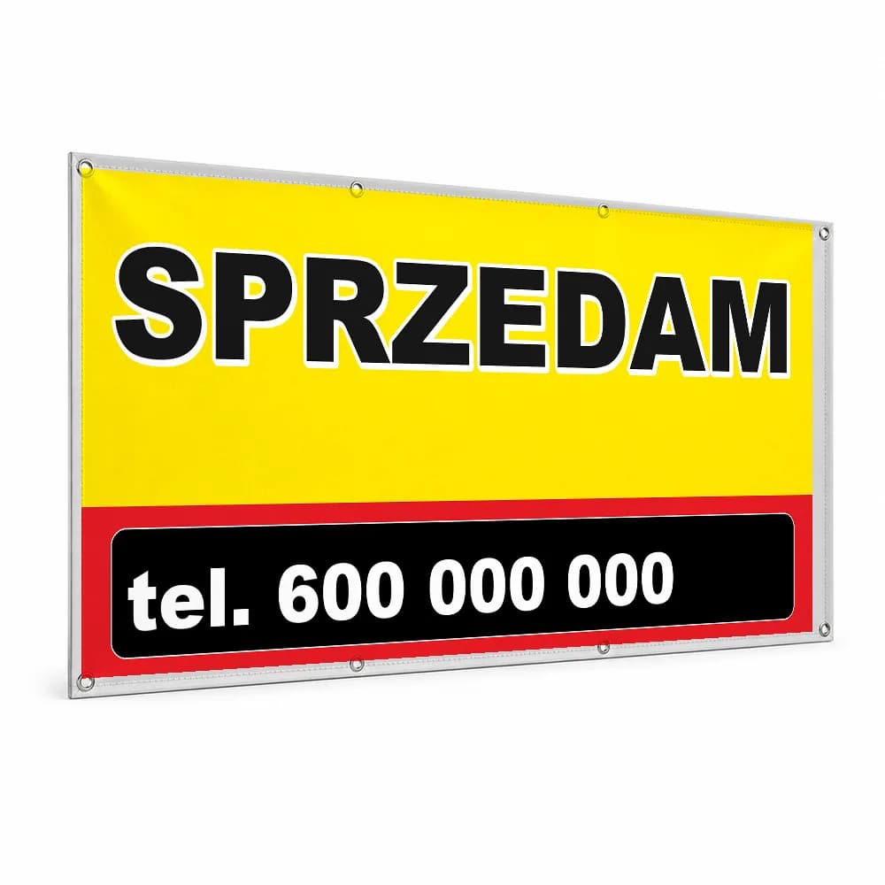 Baner reklamowy – Sprzedam czerwony