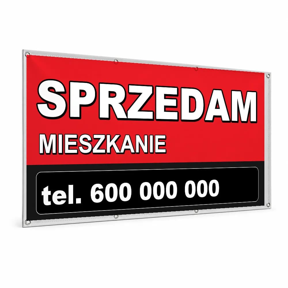Baner reklamowy – Mieszkanie czerwone