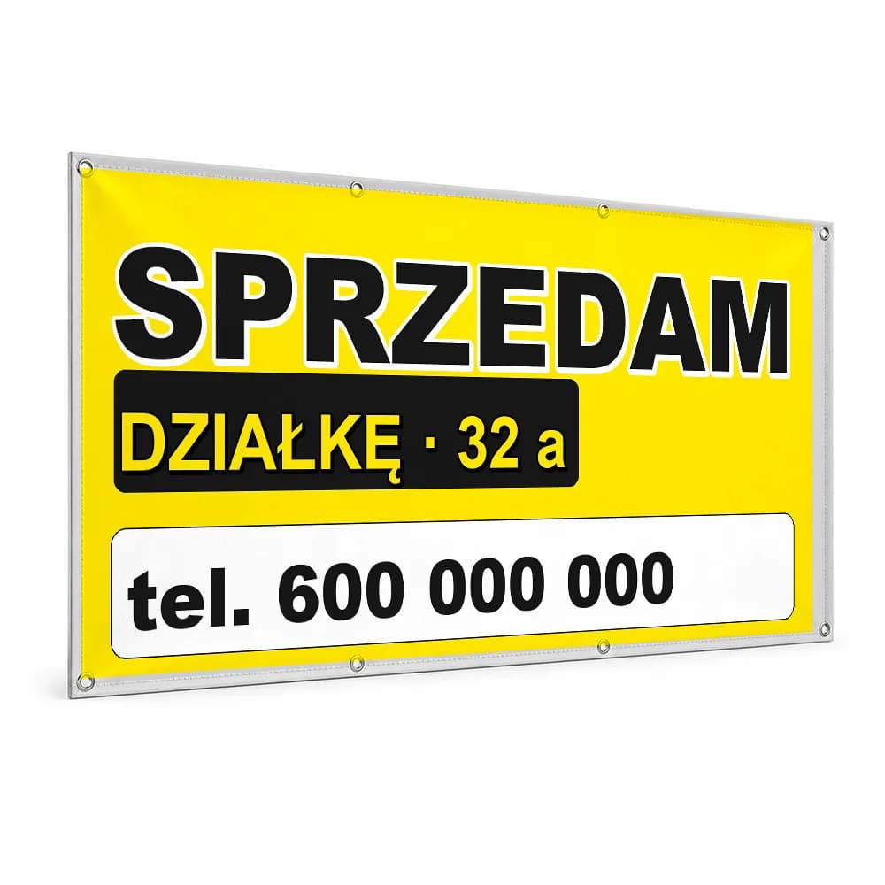 Baner reklamowy – Sprzedam działkę trzy pasy